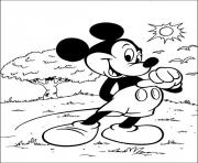 Printable mickey in a sunny day disney 7d13 coloring pages