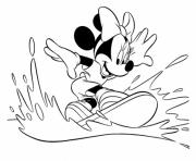 Printable minnie water boarding disney 784b coloring pages