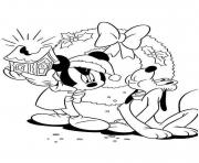 christmas mickey mouse and pluto s48dd coloring pages