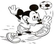 Printable mickey kicking a ball disney 932d coloring pages