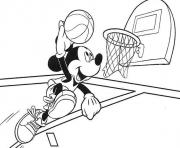 Printable mickey mouse basketball s081b coloring pages