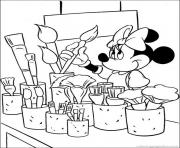 Printable minnie wants to paint disney 02c7 coloring pages