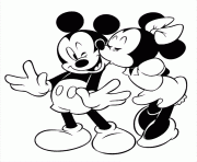 Printable minnie kissing mickey disney 5798 coloring pages
