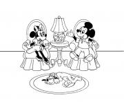 Printable minnie in afternoon time disney ea02 coloring pages