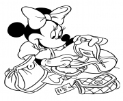 Printable minnie shopping disney 9d9a coloring pages