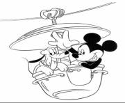 Printable mickey and goofy on a flying boat disney bf4d coloring pages