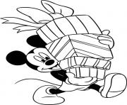 Printable mickey has lots of presents disney f257 coloring pages
