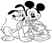 Printable mickey and pluto disney 59f7 coloring pages