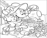 Printable free minnie gardening disney sd70c coloring pages