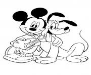 Printable mickey mouse and pluto sd011 coloring pages