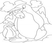 Printable Penguin with fish 129c coloring pages