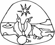 Printable penguin in a sunny day 0bdf coloring pages