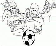 Printable penguins playing soccer  e1449386948391cd0f coloring pages