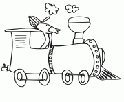 Printable Duck In A Train abc8 coloring pages