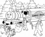 Printable christmas thomas the train s free8351 coloring pages