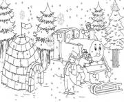 Printable thomas the train s christmas snowb7b1 coloring pages