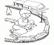 Printable Baby Wth Train Toy 6fc9 coloring pages