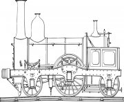 Printable Colonial Train 5b21 coloring pages