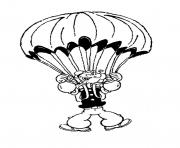 Printable popeye flying with parachute 473f coloring pages