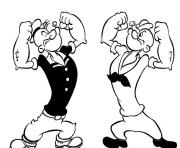 Printable two popeye s17d8 coloring pages