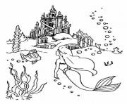 Printable ariel facing her palace little mermaid s8a50 coloring pages