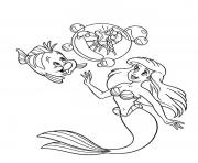 Printable sebastian in a bubble disney princess 45be coloring pages