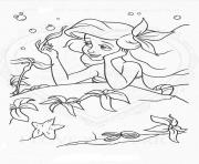 Printable ariel thinking about eric disney princess scce0 coloring pages
