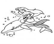 Printable ariel and a dolphin disney princess s e14493882866483e4b coloring pages