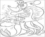Printable ariel making deal with ursula disney princess s1603 coloring pages
