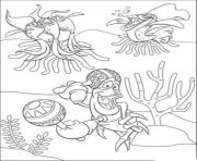 Printable sebastian playing maracass little mermaid a121 coloring pages