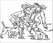 Printable roger and anita walking the dogs 3375 coloring pages