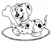 Printable dalmatian and a bone 4572 coloring pages