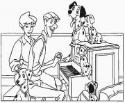 Printable dalmatians singing with the owners 5f1c coloring pages