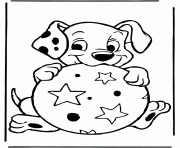 Printable dalmatian with a ball 37ac coloring pages
