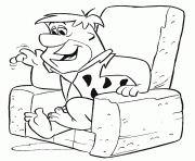 Printable fred sitting on a couch flintstones fb6d coloring pages