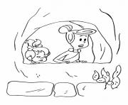 Printable wilma and pebbles in house 5caf coloring pages