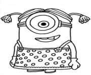 Printable Little Girl The Minion coloring pages
