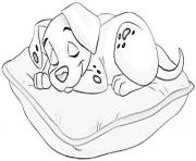 cute sleeping dalmatian dbc6 coloring pages
