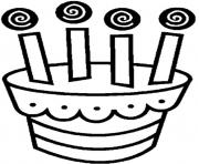 Printable cute birthday cake 6f29 coloring pages