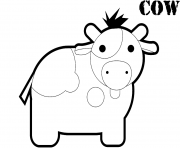 Printable cute cow s2e91 coloring pages