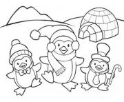 Printable cute penguin family 766d coloring pages