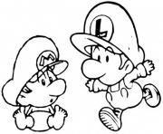Printable baby mario and luigi s6611 coloring pages