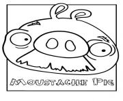Printable angry birds pig s moustache pig23ad coloring pages