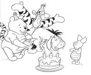Printable winnie the pooh happy birthday  disney9dbd coloring pages