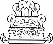 Printable ribbon and cake happy birthday s free9a6d coloring pages
