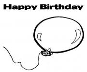 Happy Birthday Coloring Pages Free Printable Balloons Kids97b3 Pictures