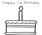 Printable happy 1st birthday s1411 coloring pages