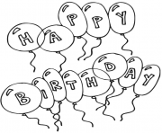 Printable kids happy birthday balloons s3225 coloring pages