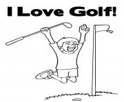 Printable i love golf sports s3d99 coloring pages