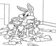 Printable eating carrots baby looney tunes s free70fc coloring pages